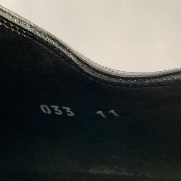 CALZOLERIA HARRIS Size 12 Black Patent Leather Lace-Up Shoes